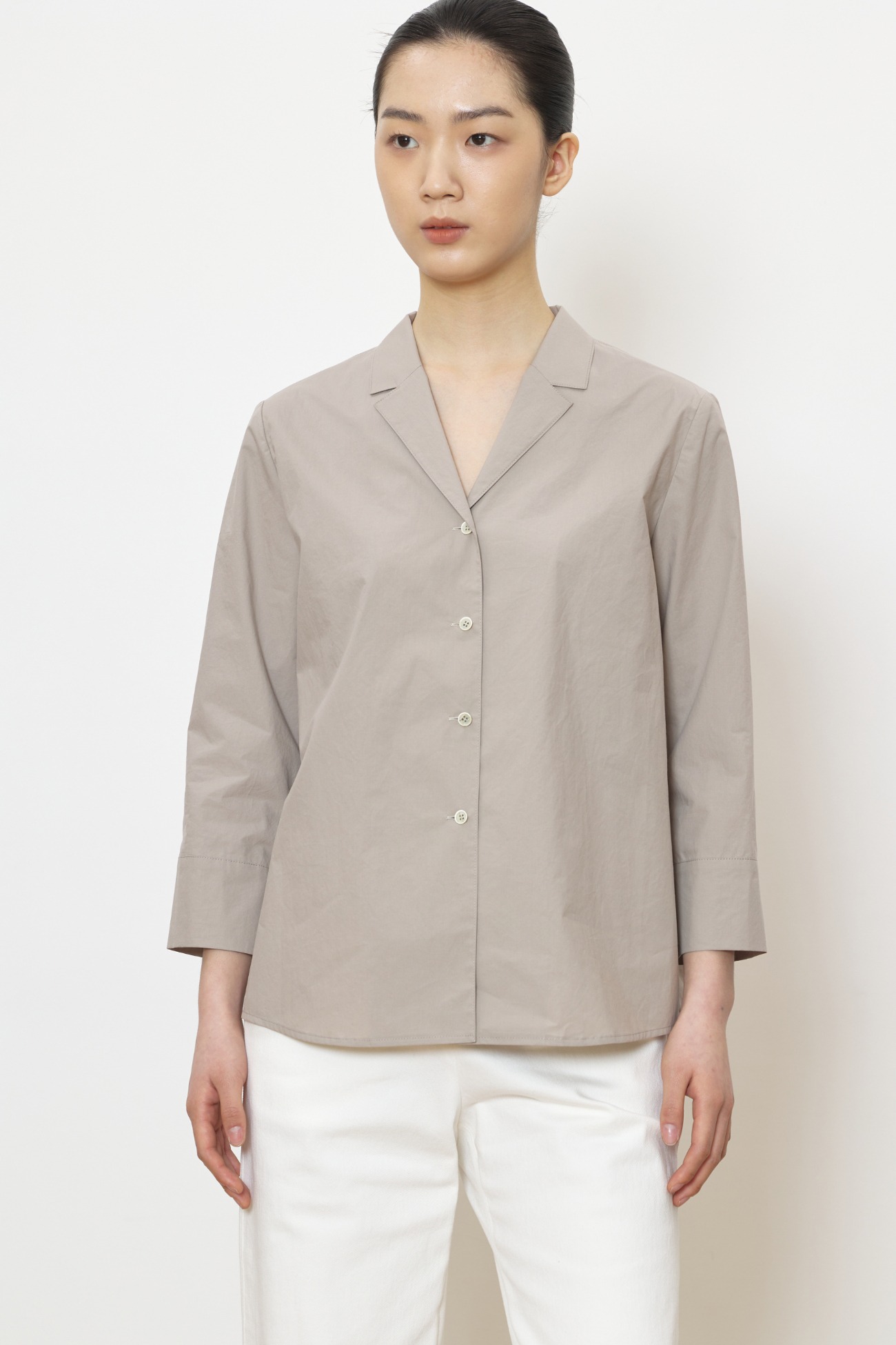  [ver.2023 Spring New] New soft tailored shirt light beige