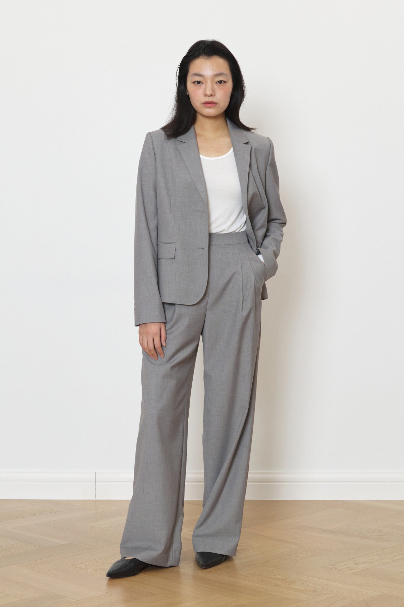 Relaxed tailored jacket gray